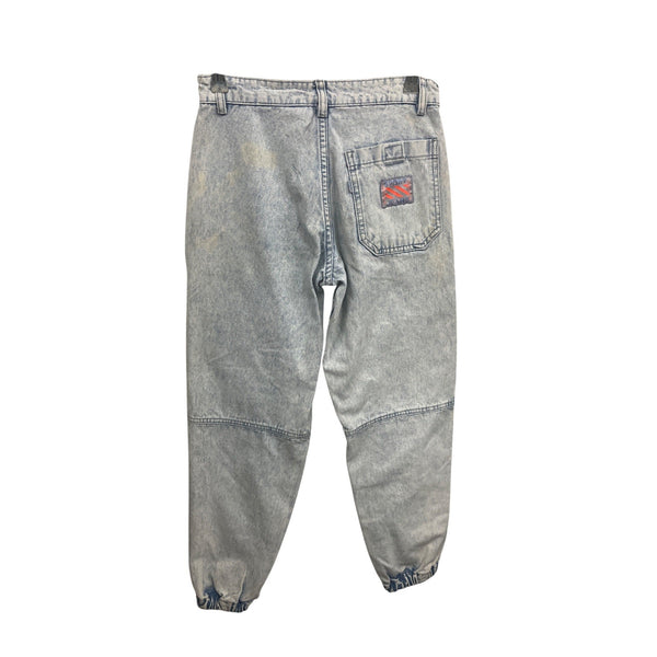 Vintage Levis Regular 12 Acid Wash Cotton/Nylon Denim Pants With Elastic Ankles & Multiple Pockets