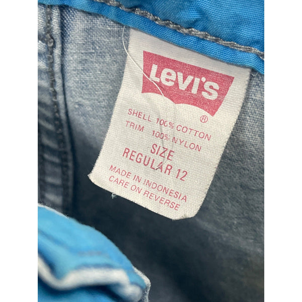 Vintage Levis Regular 12 Acid Wash Cotton/Nylon Denim Pants With Elastic Ankles & Multiple Pockets