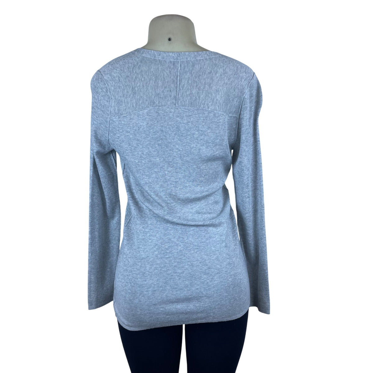 Banana Republic Womens Gray Silk Polyester Blend Button Down Cardigan Sweater