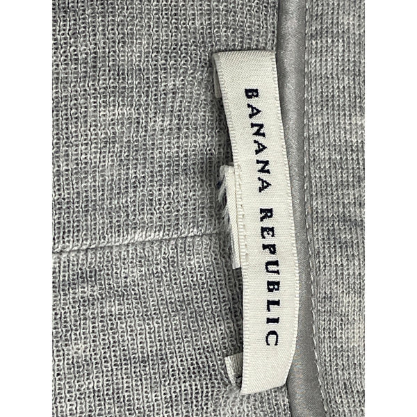 Banana Republic Womens Gray Silk Polyester Blend Button Down Cardigan Sweater