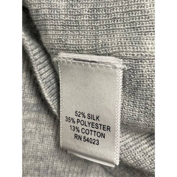 Banana Republic Womens Gray Silk Polyester Blend Button Down Cardigan Sweater