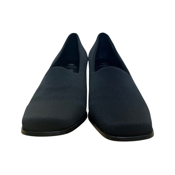 Easy Spirit Women’s Black Fabric Block Heel Square Toe Dress Shoes Size 8M