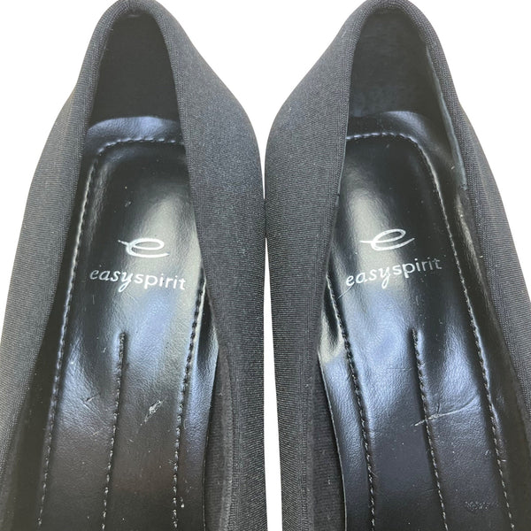 Easy Spirit Women’s Black Fabric Block Heel Square Toe Dress Shoes Size 8M