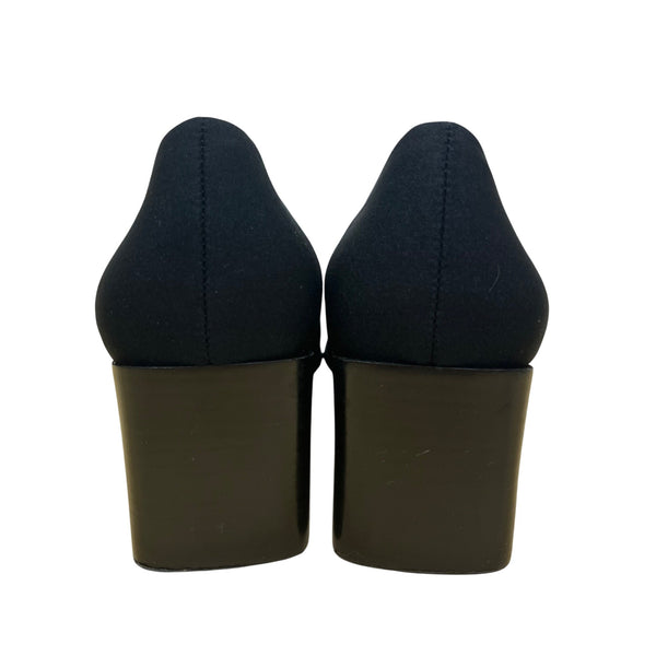 Easy Spirit Women’s Black Fabric Block Heel Square Toe Dress Shoes Size 8M