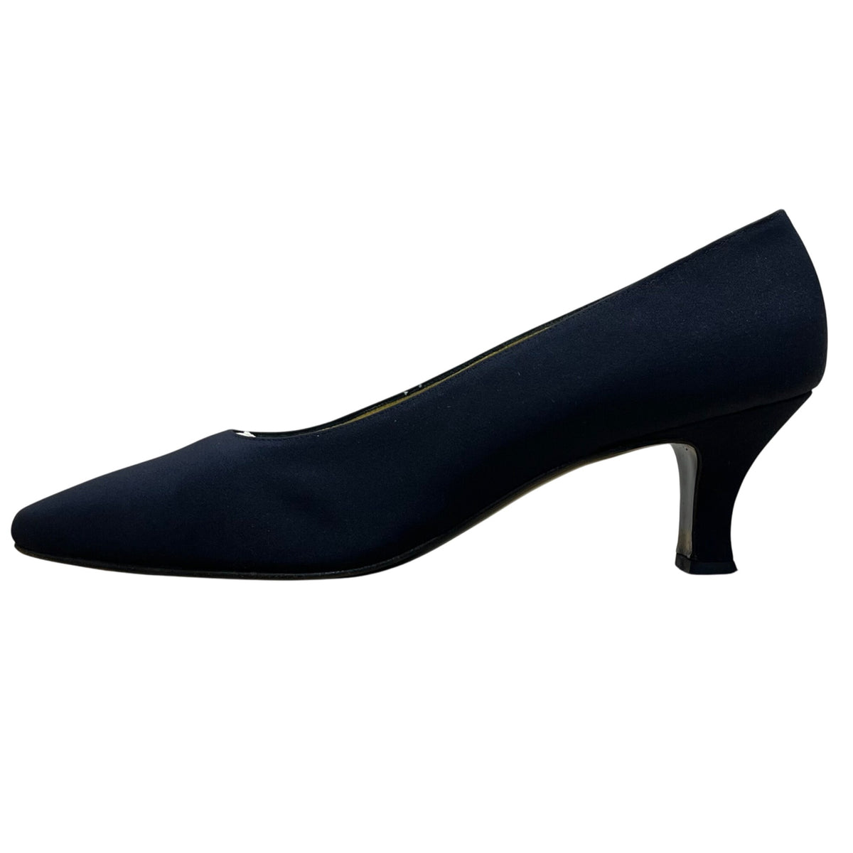 Pancaldi Women’s Navy Arianna Fabric Pointed-Toe Low Heels Pumps Size 10B
