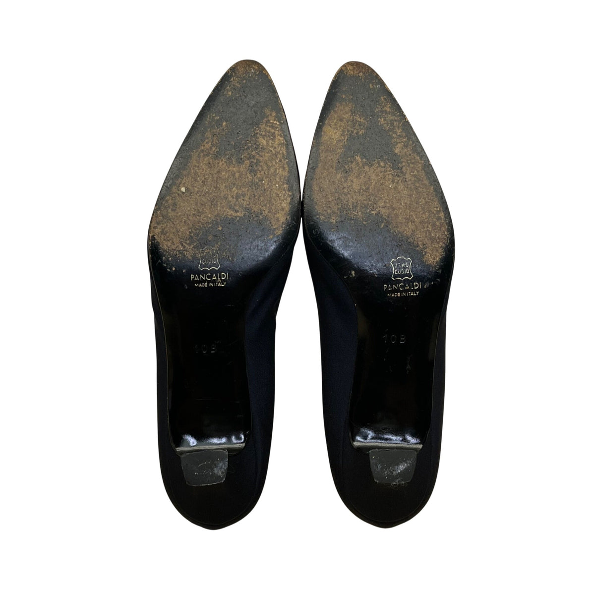 Pancaldi Women’s Navy Arianna Fabric Pointed-Toe Low Heels Pumps Size 10B