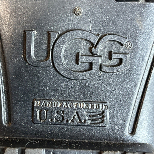 UGG Women's Shiny Black Rubber Signature Logo Sienna Rain Boots Sz 7