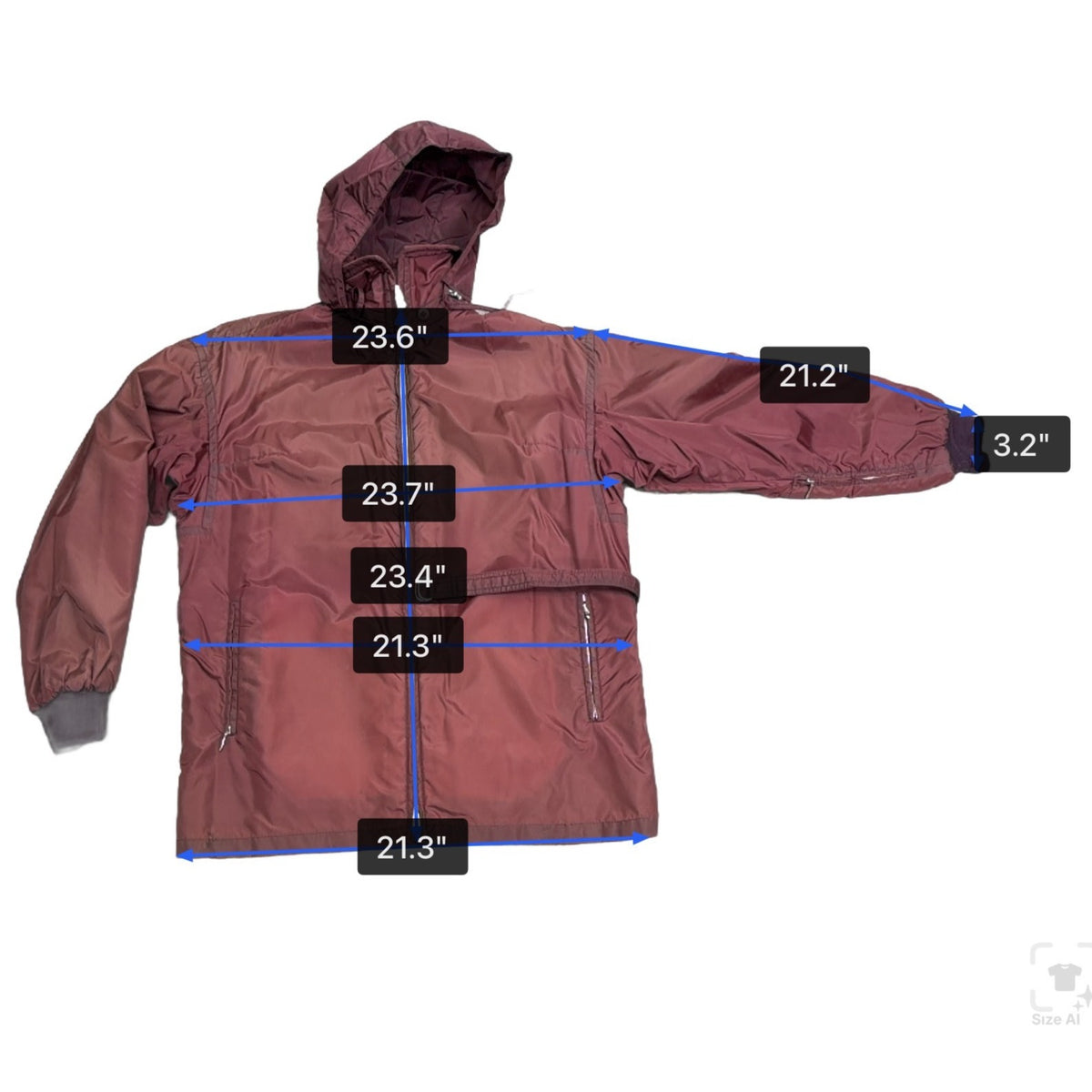 Women’s Burgundy Hooded Belted Jacket Lightweight Coat