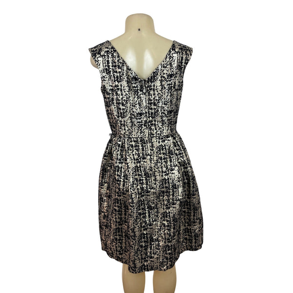 Eliza J Royal Collection Black & Gold Textured Sleeveless Dress Size 10