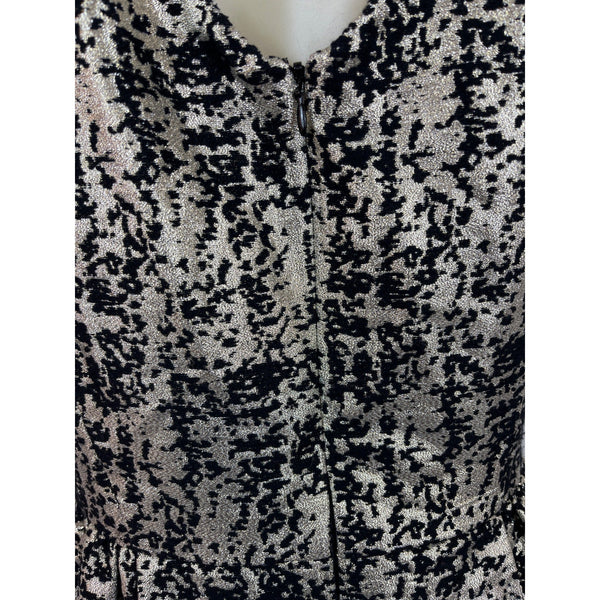 Eliza J Royal Collection Black & Gold Textured Sleeveless Dress Size 10