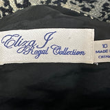 Eliza J Royal Collection Black & Gold Textured Sleeveless Dress Size 10