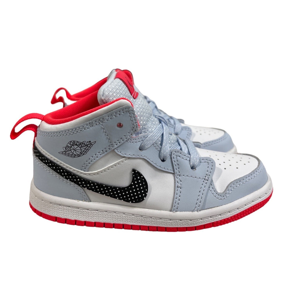 Nike Kids Air Jordan 1 Mid Half Blue Sneakers Sz 9C 644507-400