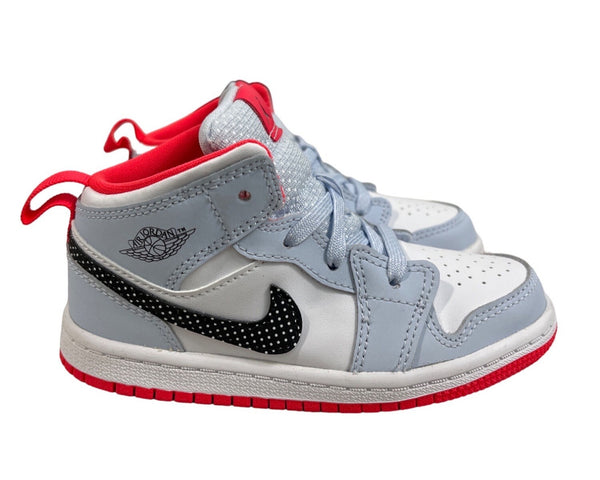 Nike Kids Air Jordan 1 Mid Half Blue Sneakers Sz 9C 644507-400