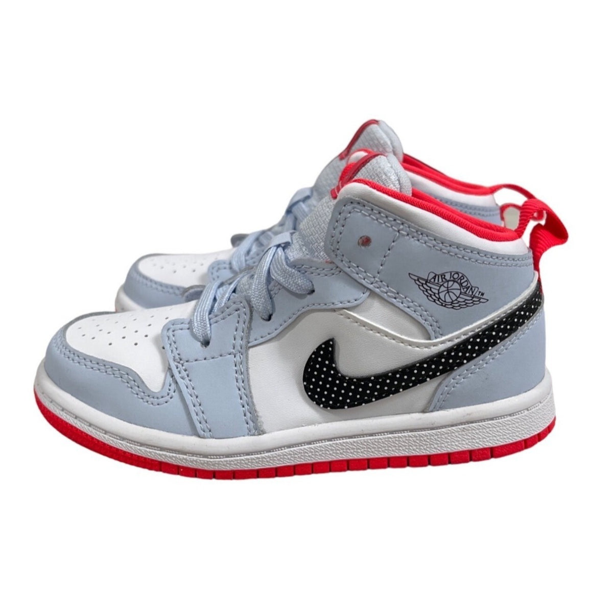 Nike Kids Air Jordan 1 Mid Half Blue Sneakers Sz 9C 644507-400