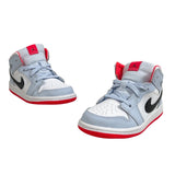 Nike Kids Air Jordan 1 Mid Half Blue Sneakers Sz 9C 644507-400