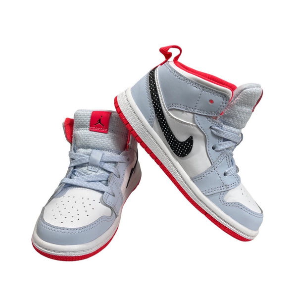 Nike Kids Air Jordan 1 Mid Half Blue Sneakers Sz 9C 644507-400