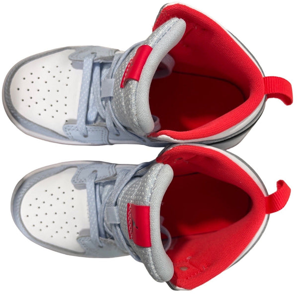 Nike Kids Air Jordan 1 Mid Half Blue Sneakers Sz 9C 644507-400