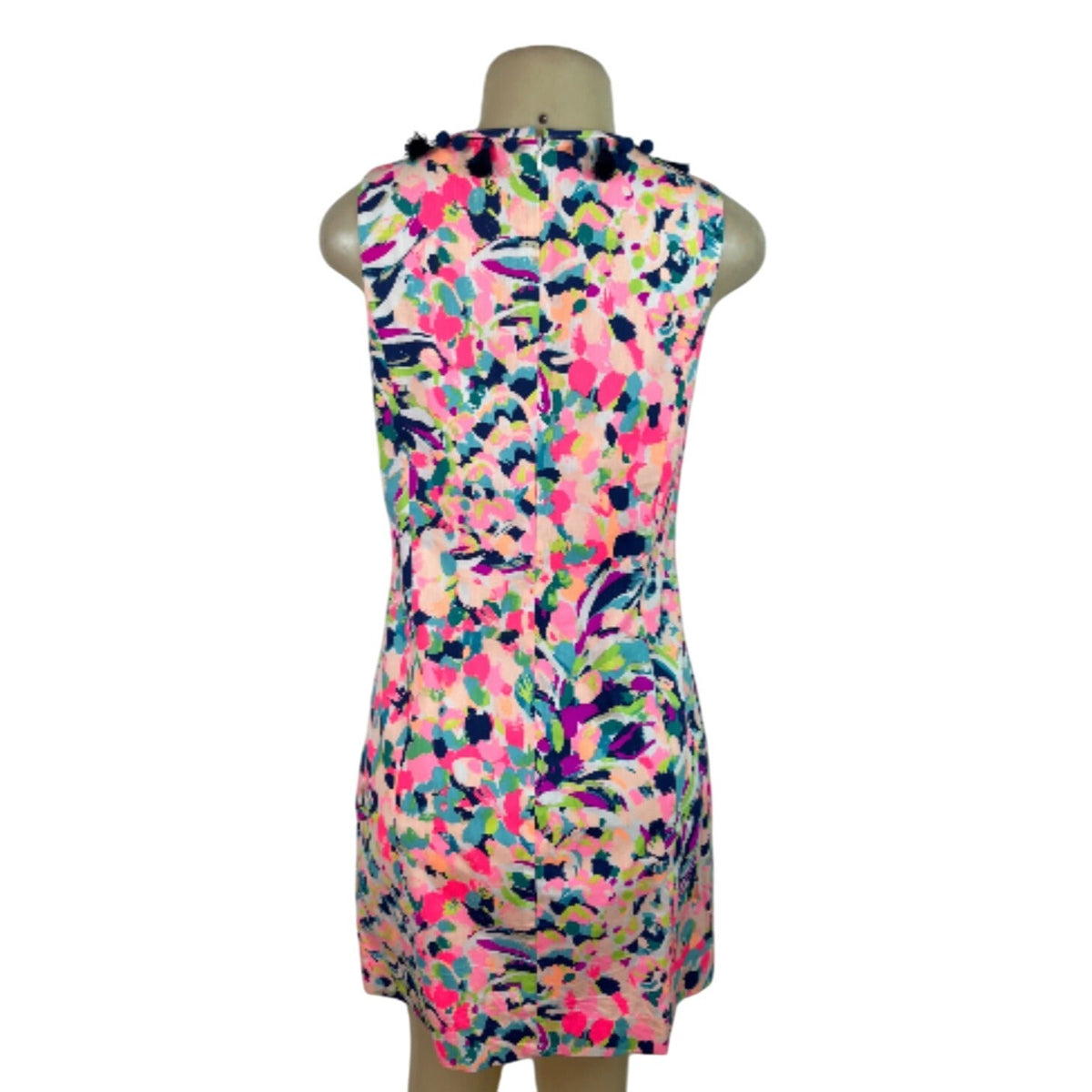 Lilly Pulitzer Womens Sleeveless Multicolor Tassel Shift Dress Size 6