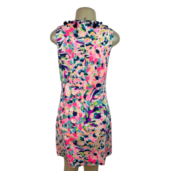 Lilly Pulitzer Womens Sleeveless Multicolor Tassel Shift Dress Size 6