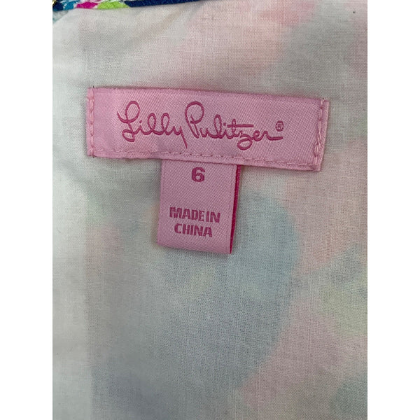 Lilly Pulitzer Womens Sleeveless Multicolor Tassel Shift Dress Size 6