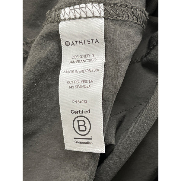 Athleta Womens Gray Elastic Waist Cargo Pants With Zipper & Snap Pockets Size 8