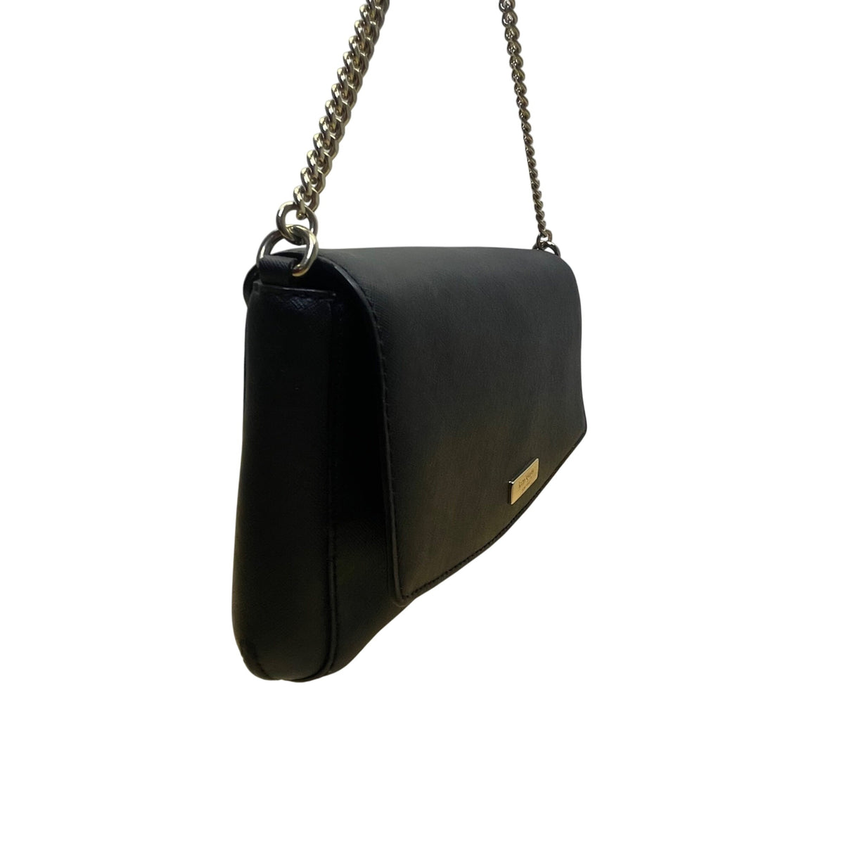 Kate Spade Women’s Black Leather Compact Chain Strap Crossbody Clutch Bag