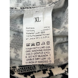 Geometric Print Women's Black and White Sleeveless V-Line Dress Sz XL