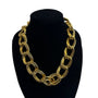 Women's Double Chain Loop Gold Tone Necklace - 21in