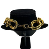 Women's Double Chain Loop Gold Tone Necklace - 21in