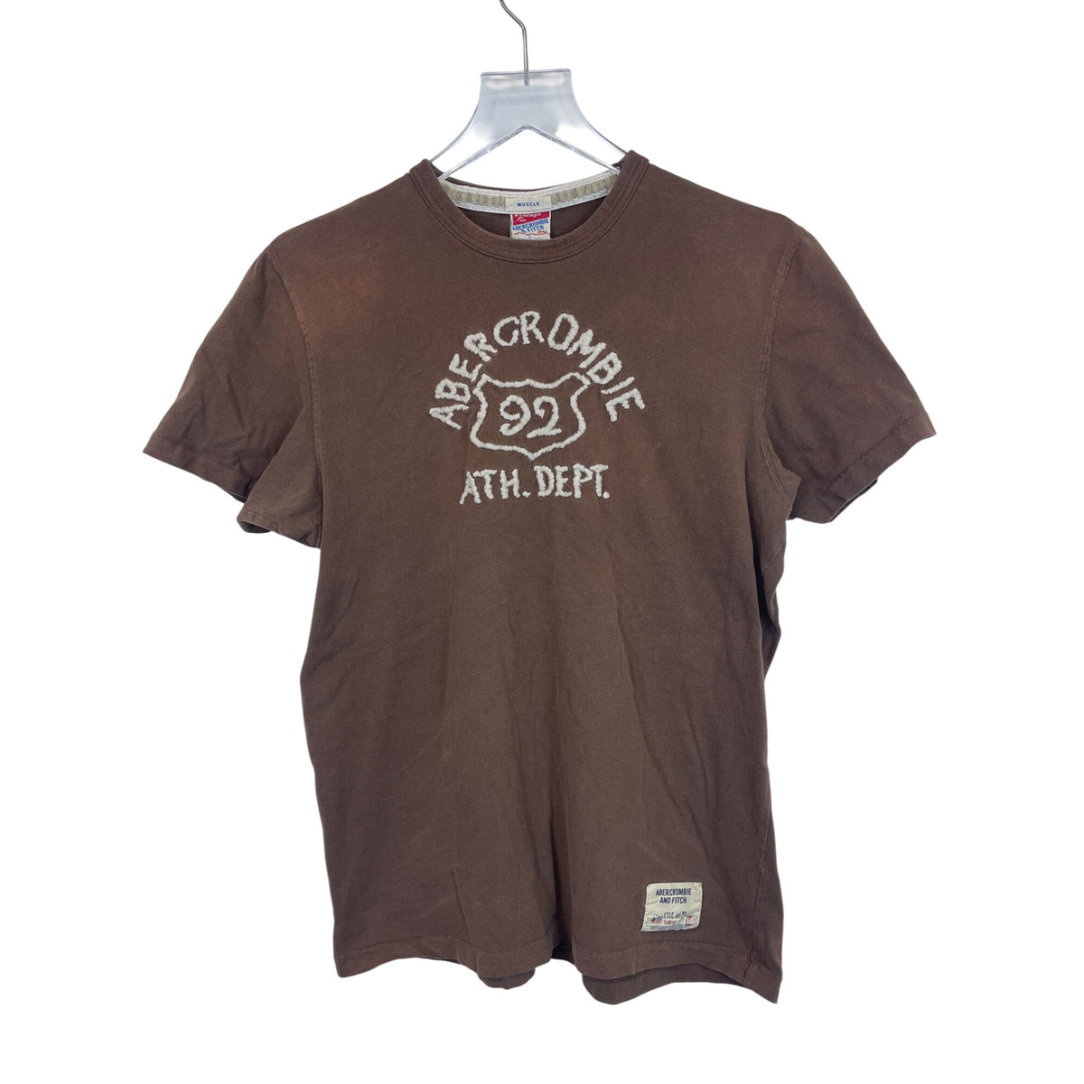 Abercrombie & Fitch Mens Brown Muscle Vintage Tee Athletic Dept Details Large