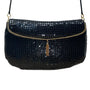 Carla Marchi Black Metal Mesh Gold Chain Accent & Tassel Detail Crossbody Bag