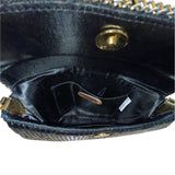 Carla Marchi Black Metal Mesh Gold Chain Accent & Tassel Detail Crossbody Bag