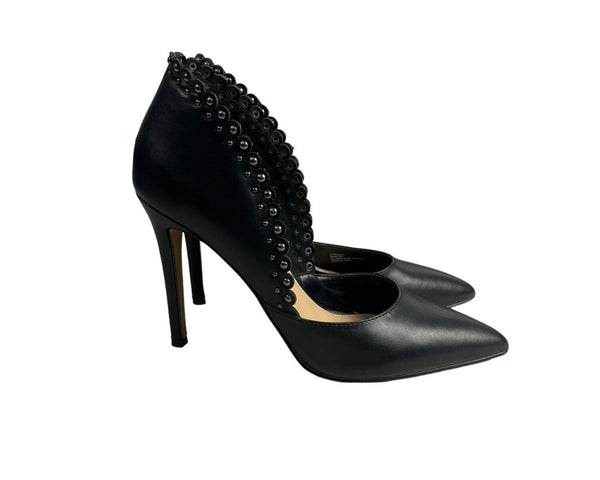 Jessica Simpson Women’s Black Scallop Nailhead Paulene D'Orsay Heels Sz 8.5