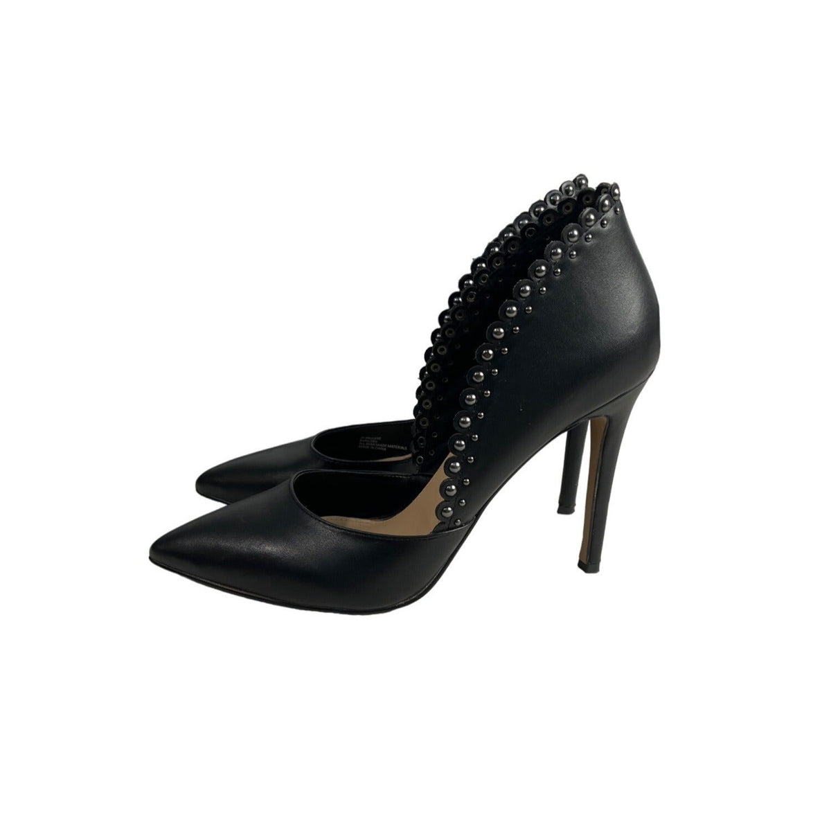 Jessica Simpson Women’s Black Scallop Nailhead Paulene D'Orsay Heels Sz 8.5