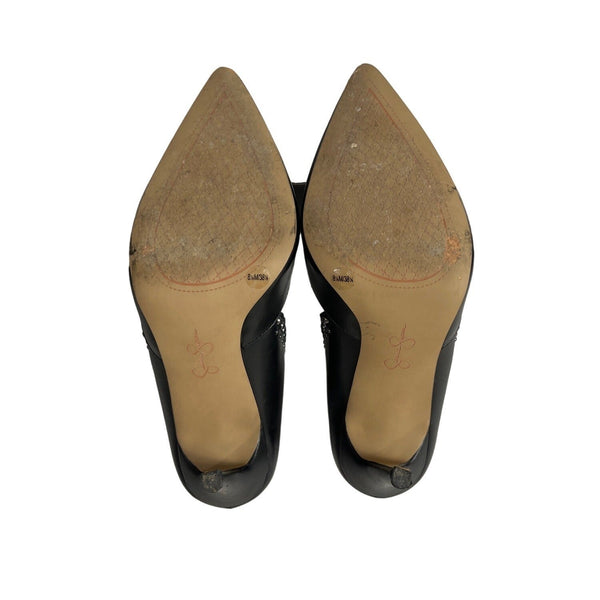 Jessica Simpson Women’s Black Scallop Nailhead Paulene D'Orsay Heels Sz 8.5