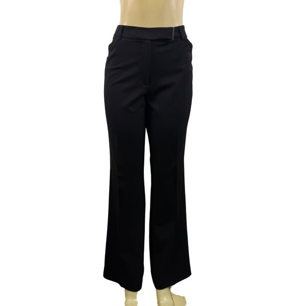 White House Black Market Womens Black Polyester/Rayon Dress Pants Size 14 New