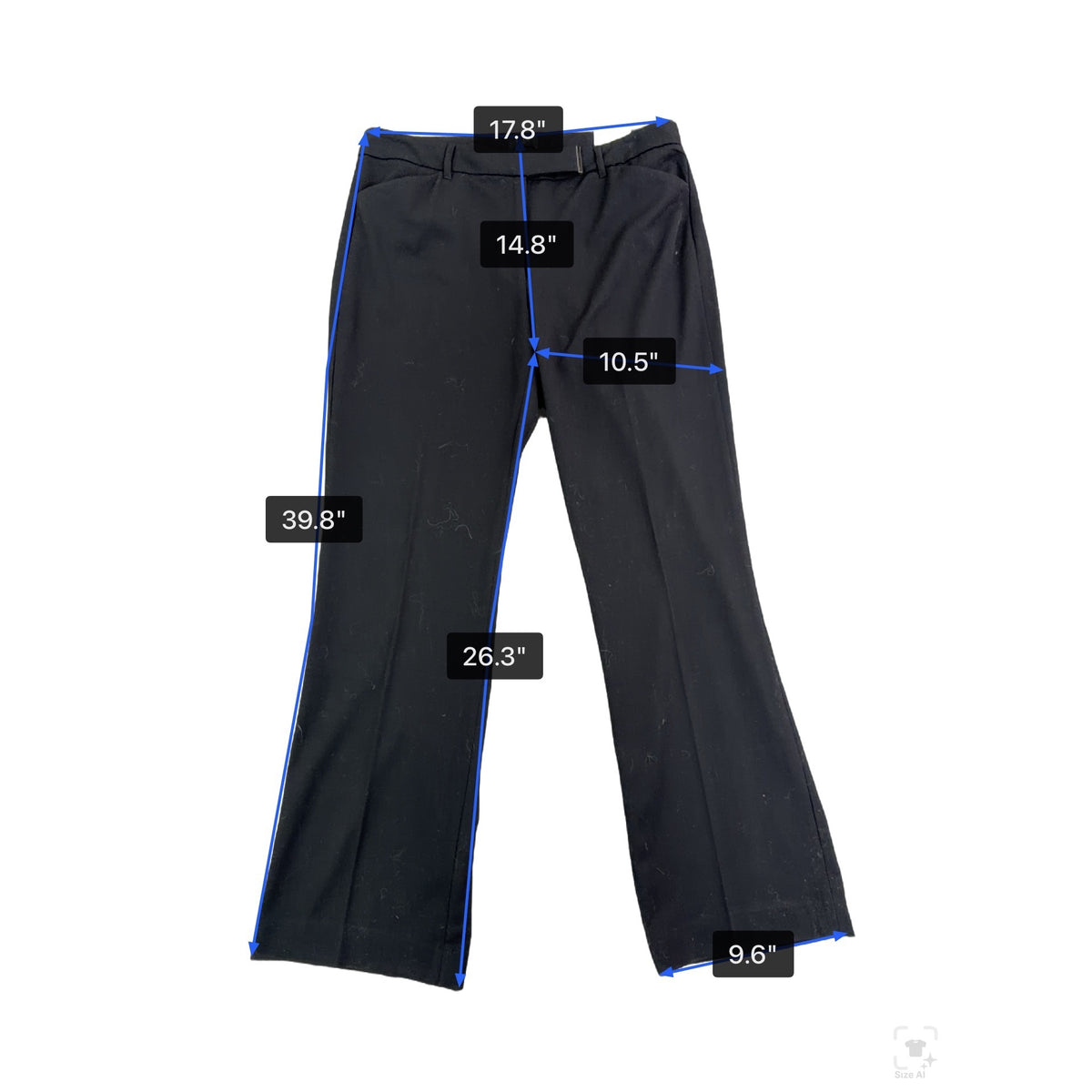 White House Black Market Womens Black Polyester/Rayon Dress Pants Size 14 New