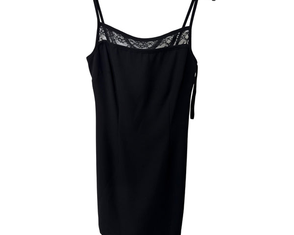 Caren Desiree Company Womens Black Polyester Lace Trim Spaghetti Strap Dress Size 4