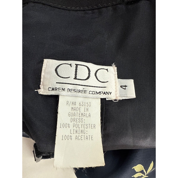Caren Desiree Company Womens Black Polyester Lace Trim Spaghetti Strap Dress Size 4