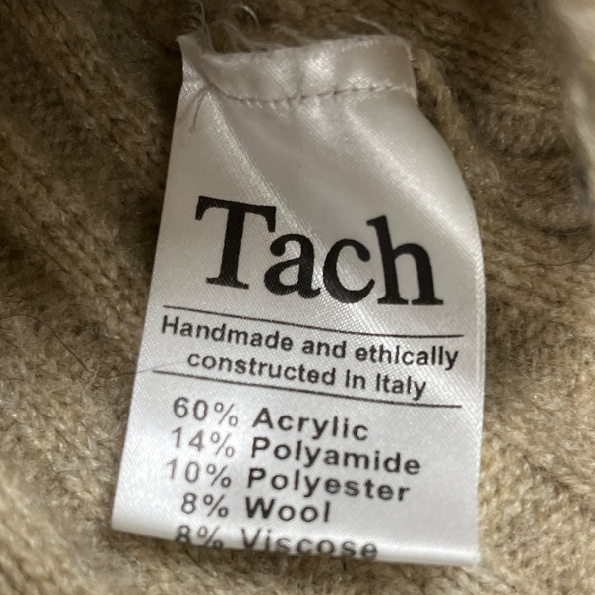 Tach Women’s Brown Cable Knit V Neck Long Sleeve Bodysuit Sweater Size S