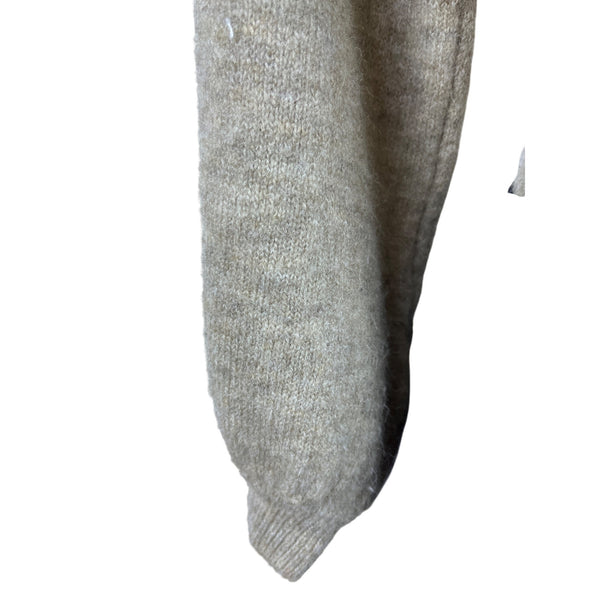 Tach Women’s Brown Cable Knit V Neck Long Sleeve Bodysuit Sweater Size S