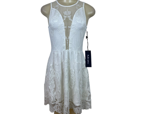 For Love & Lemons Womens Ivory Lace Dress Graceful Design Size XS - New