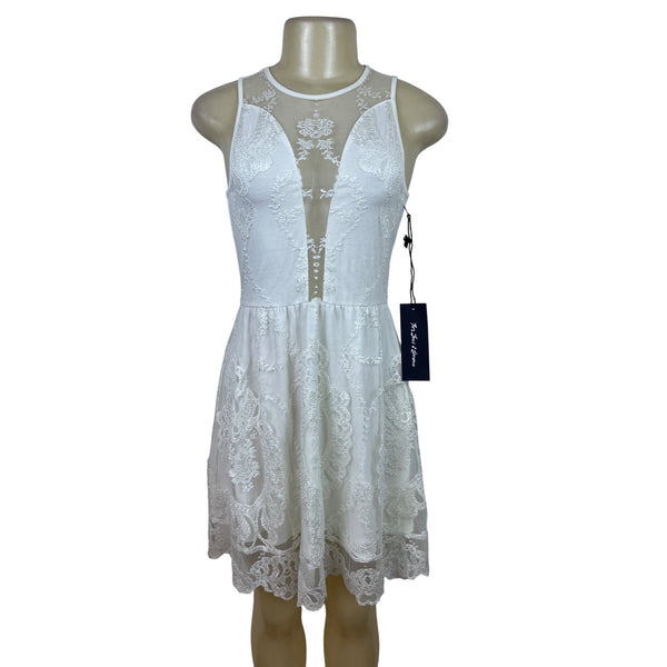 For Love & Lemons Womens Ivory Lace Dress Graceful Design Size XS - New