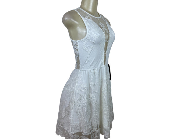 For Love & Lemons Womens Ivory Lace Dress Graceful Design Size XS - New