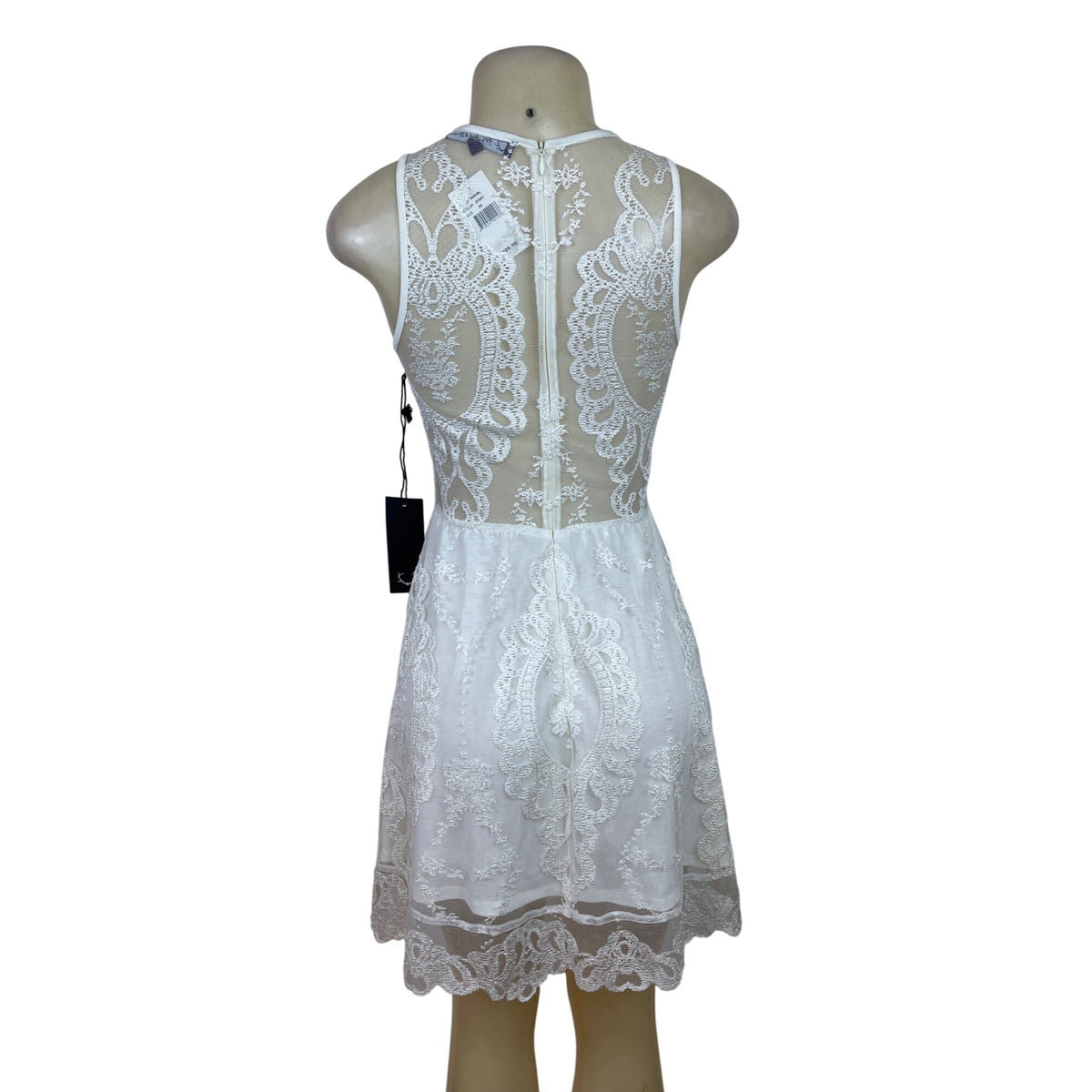 For Love & Lemons Womens Ivory Lace Dress Graceful Design Size XS - New