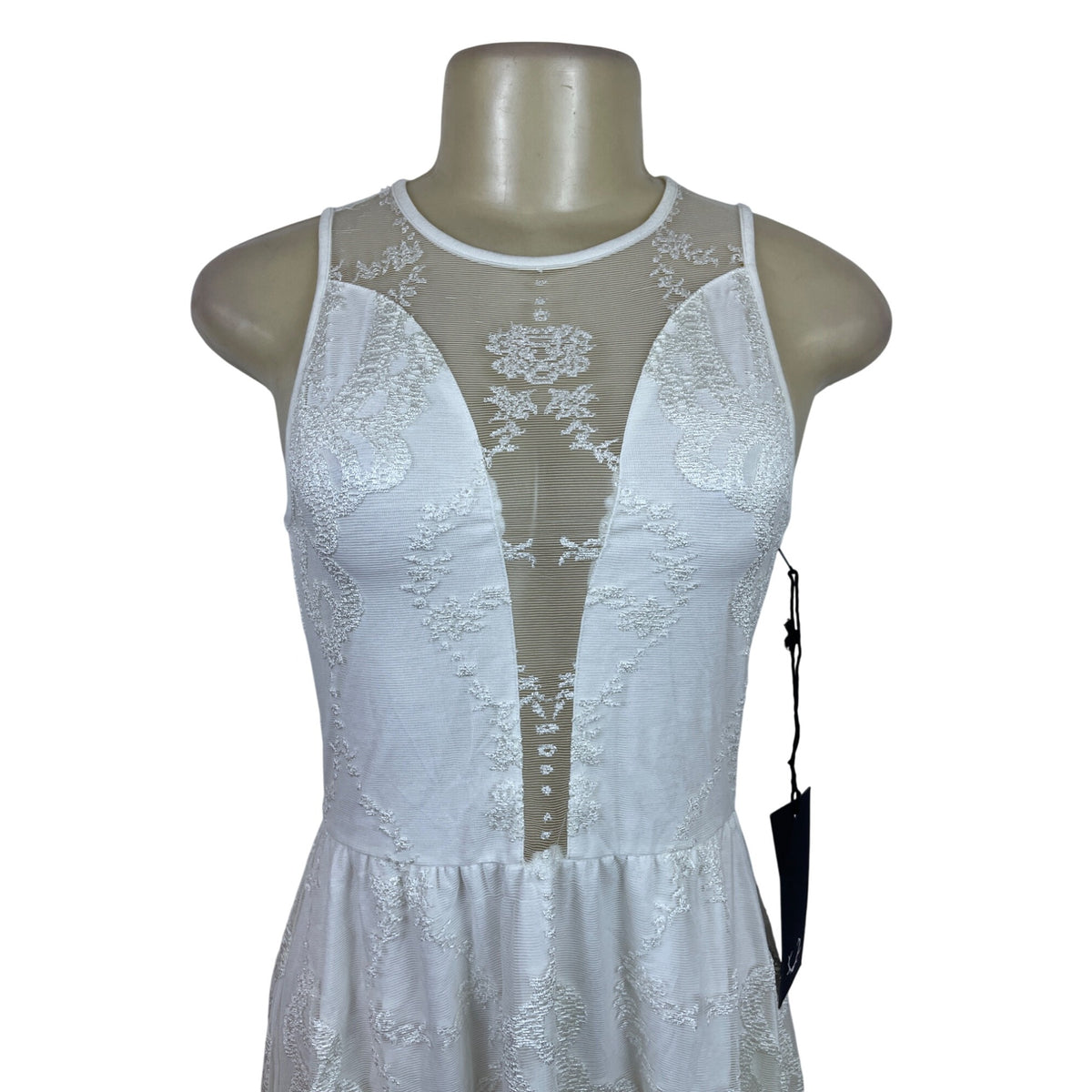 For Love & Lemons Womens Ivory Lace Dress Graceful Design Size XS - New