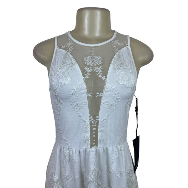 For Love & Lemons Womens Ivory Lace Dress Graceful Design Size XS - New