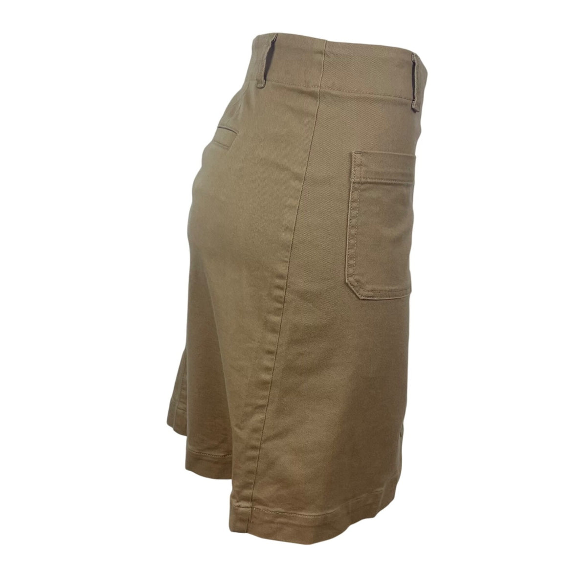 Loft Womens Tan Cotton Button-Down Skirt With Front Pockets  Sz 14T