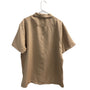 Nova Men Short Sleeve Button-Up Shirt XL Beige Casual