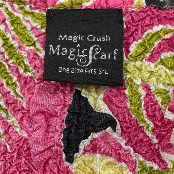 Magic Crush Tropical Floral Crinkled Top One Size Fits S-L Lightweight Stretchy